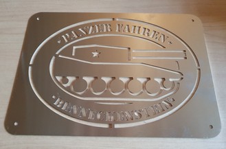 Wandschild Alu "Panzerlogo"  